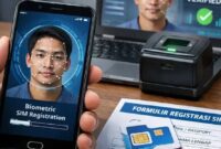 Ilustrasi reggistrasi biometrik sim card