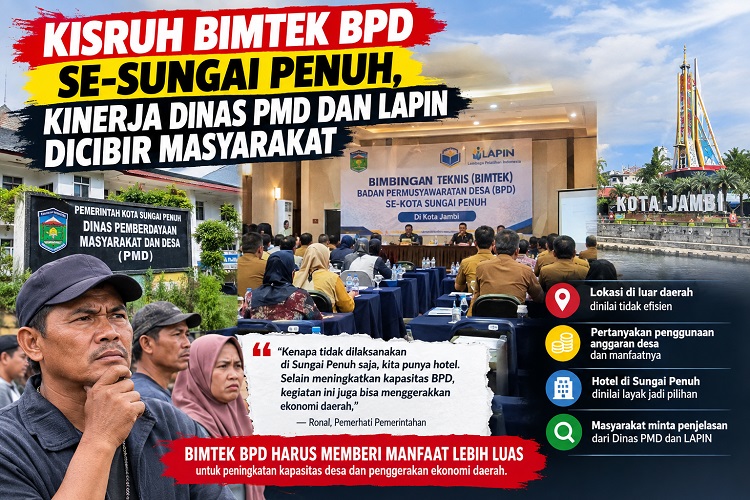 Polemik Bimtek BPD se Sungai Penuh terus menjadi polemik di tengah masyarakat