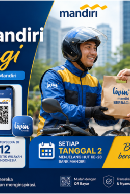 Transaksi Rp28 di Livin’ by Mandiri Bisa Dapat Paket Makanan, Ini Cara dan Jadwal Program Berbagi Jelang HUT ke-28