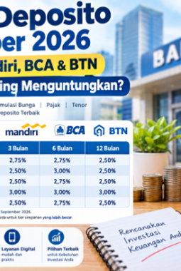 Bunga Deposito September 2026: BRI, BNI, Mandiri, BCA, dan BTN, Mana yang Paling Menguntungkan?