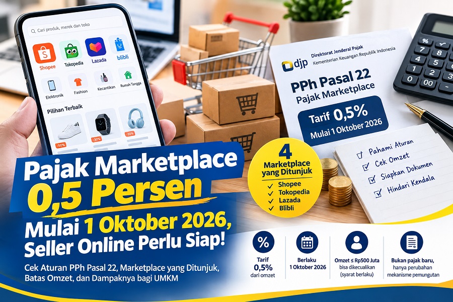 Pajak Marketplace 0,5 Persen Berlaku 1 oktober 2026