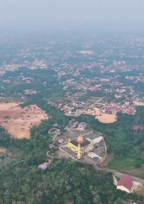 Foto ; Sarolangun dri atas ditengah musim kemarau