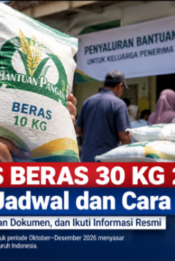 Bansos Beras 30 Kg Oktober–Desember 2026: Cek Syarat, Jadwal, dan Cara Ambil
