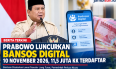 Prabowo Luncurkan Bansos Digital 10 November 2026, 11,5 Juta KK Sudah Terdaftar