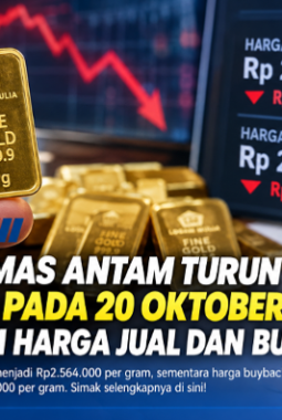 Harga Emas Antam Turun Rp10.000 pada 20 Oktober 2026, Cek Selisih Harga Jual dan Buyback