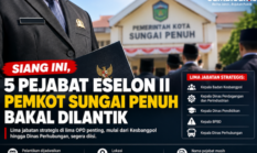 Siang Ini, Lima Pejabat Eselon II Pemkot Sungai Penuh Dikabarkan Dilantik, Siapa Saja?