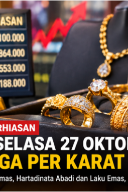 Harga Emas Perhiasan Hari Ini Selasa 27 Oktober 2026: Cek Daftar Harga per Karat