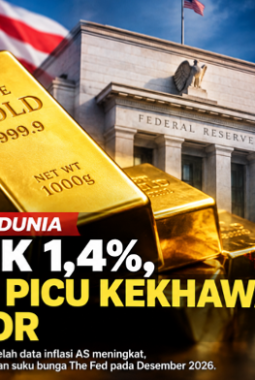 Harga Emas Dunia Anjlok 1,4 Persen, Investor Waspadai Kenaikan Suku Bunga The Fed pada Desember 2026