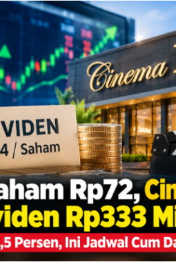 Harga Saham CNMA Cuma Rp72, Cinema XXI Bagi Dividen Rp333 Miliar, Yield Tembus 5,5 Persen