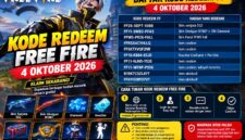 Kode redeem FF 4 Oktober 2026