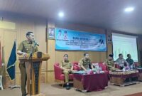 Bupati merangin saat menyampaikan sambutan singgung soal stunting. (Sumber/pemkab Merangin)