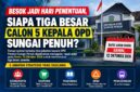 Besok hasil 3 besar seleksi 5 kepala opd sungai penuh diserahkan ke Walikota