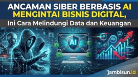 Ilustrasi Ancaman Siber Berbasis AI Mengintai Bisnis Digital