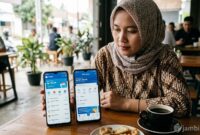 Ilustrasi E-Wallet vs Mobile Banking