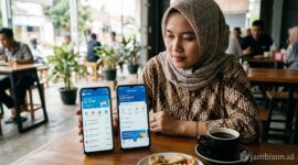 Ilustrasi E-Wallet vs Mobile Banking