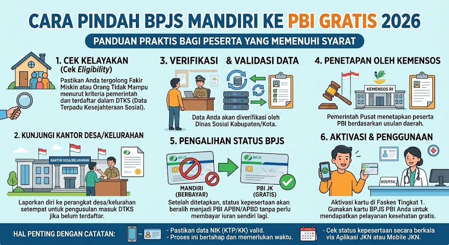 Cara Pindah BPJS Mandiri ke PBI Gratis 2026
