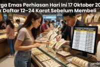 Harga emas perhiasan hari ini