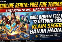 Kode Redeem Free Fire hari ini 12 Oktober 2026