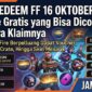 Kode redeem FF hari ini