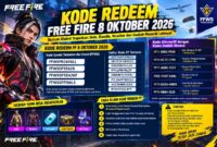 Kode redeem FF 08 oktober 2026
