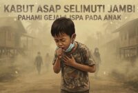 Ilustrasi gejala ispa pada anak