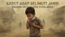 Ilustrasi gejala ispa pada anak