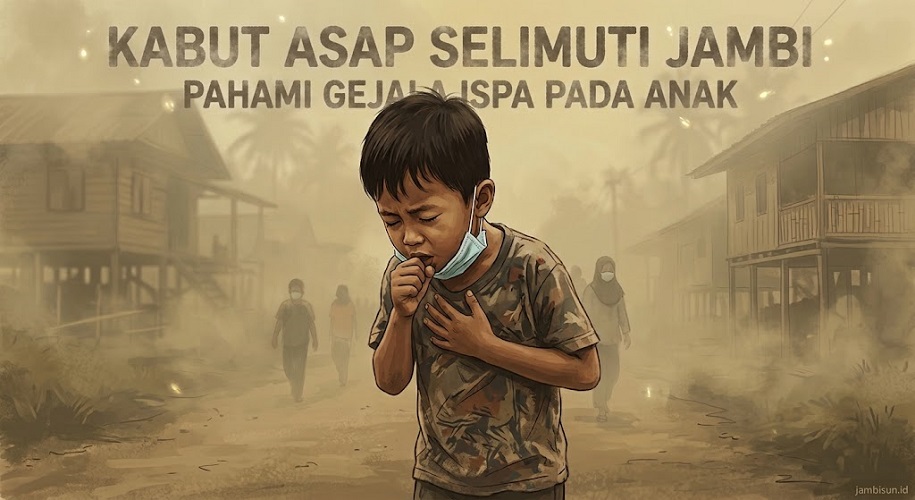 Ilustrasi gejala ispa pada anak