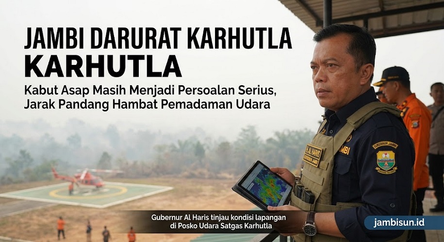 Jarak Pandang Hanya 1.000 Meter, Pemadaman Karhutla di Jambi Terkendala