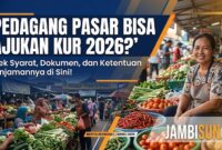 Ilustrasi pedagang di pasar bisa ajukan KUR