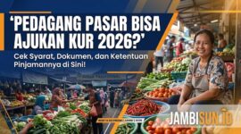 Ilustrasi pedagang di pasar bisa ajukan KUR