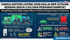 Harga Motor Listrik 2026 Mulai Rp9 Jutaan, Biaya Cas dan Perawatannya