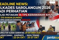 Pilkades Sarolangun 2026 Digelar 29 Oktober, Polisi Petakan TPS Rawan dan Siapkan Ratusan Personel