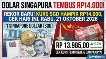 Nilai Dolar Singapura terhadap rupiah hari ini