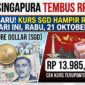 Nilai Dolar Singapura terhadap rupiah hari ini