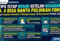 Ilustrasi tips tetap bugar setelah bergadang