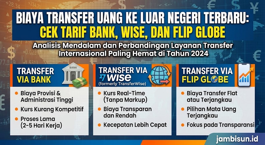 Biaya transfer uang ke Luar negeri terbaru